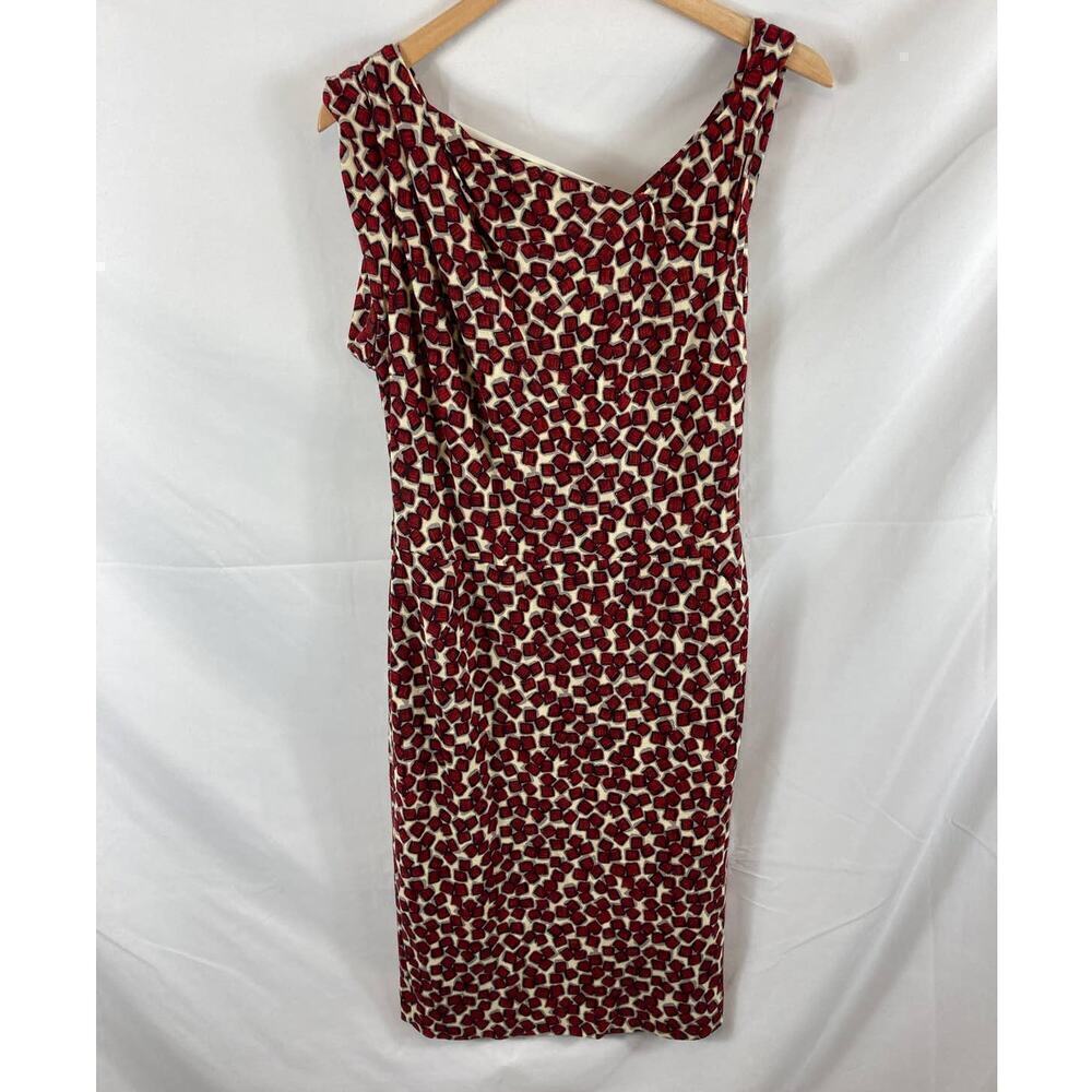MNG Mango Sleeveless Patterned Sheath Dress Size medium
